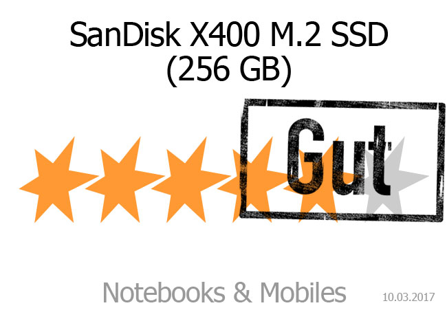 SanDisk X400 M.2 SSD mit guter Bewertung