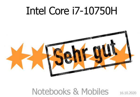Bewertung Intel Core i7-10750H