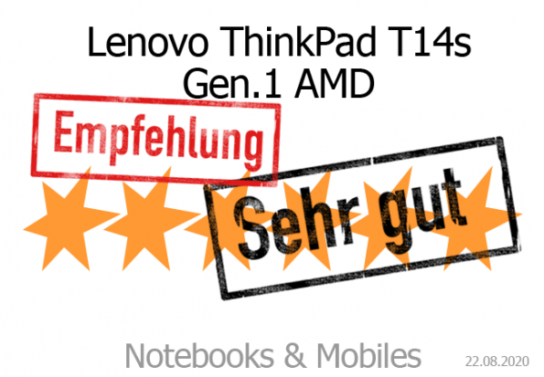Lenovo ThinkPad T14s Gen.1 AMD: Business-Laptop.